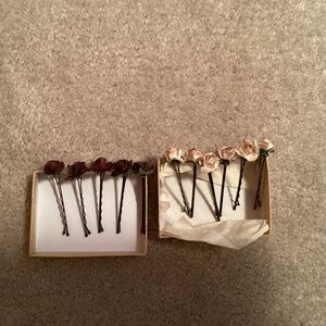EUC Flowered Bobby Pins